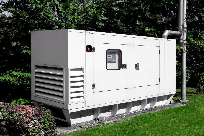 Residential Generator in a Backyard